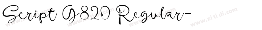 Script G820 Regular字体转换 Script G820 Regular字体转换